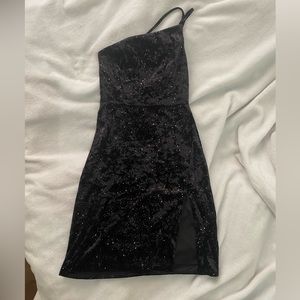 Sparkly One Shoulder Mini Dress